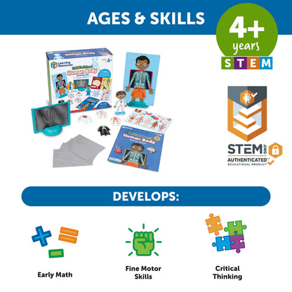 Learning Resources Skill Builders! Human Body Activity Set - Anatomy and Science Classroom Must Haves, STEM Study Tools, Back to School Kits, Homeschool Gifts for Students