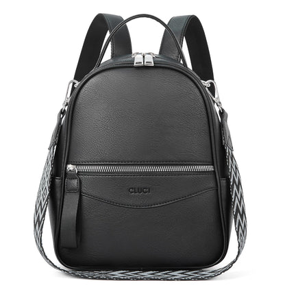 CLUCI Mini Backpack Purse for Women Fashion Leather Small Backpacks Ladies Shoulder Backpack Convertible Handbags Black