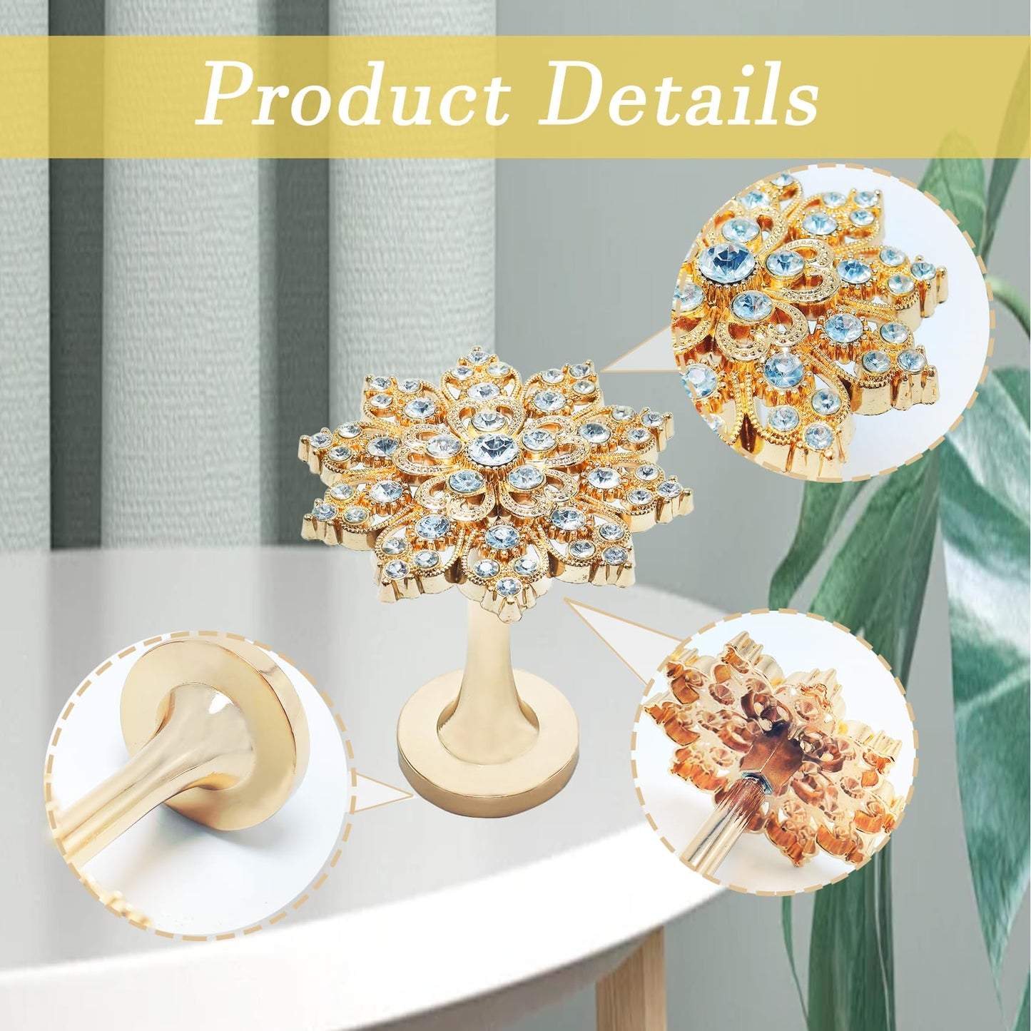 2Pcs Vintage Wall Hook Window Drapery Medallion Holdbacks, MfhdgXAvs Curtain Tiebacks, Wall Hook, Tassel Holder (B)