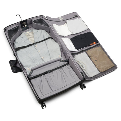 DELSEY PARIS Helium DLX - Rolling Garment Bag with Spinner Wheel - Lightweight Travel Garment Bag - SECURITECH Zip - Suit and Dresses Rolling Travel Bag - Checked Size, Black
