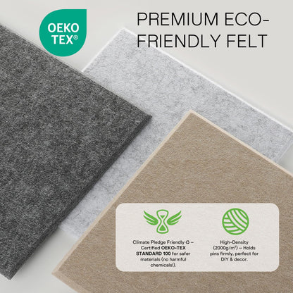 MaxGear Large Cork Board for Wall 36" x 24", Dark Gray Bulletin Board, 6 Pack Felt Wall Tiles with Pushpins, Cork Boards for Office Pin Board Tack Board Cork Boards