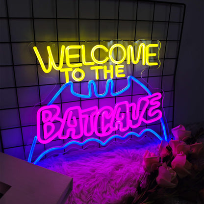Halloween Bat Cave Neon Sign Gifts for Men Night Light Man Cave Bar Decor Bat Led Lights for Bedroom Home Bar Club Party Decorations Mens Gifts for Birthday