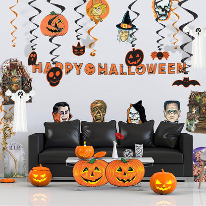 Beistle 24 Piece Halloween Decorating Kit - Complete Party Pack of Seasonal Decor for Haunted Houses and Spooky Holiday Parties
