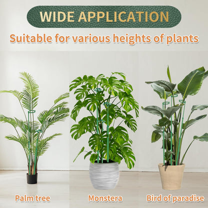 Telescoping Plant Stakes,5Pcs 17.9In to 42.3In Adjustable Monstera Plant Support Orchid Sticks with Clips, Plant Sticks Support Tall for Monstera,Orchids,Tomatoes,Vines & Indoor Outdoor Plants