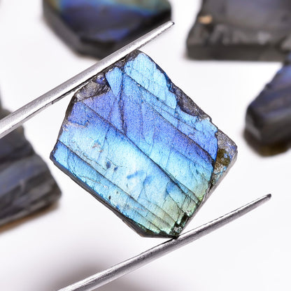 GEMKORA AA+ Grade 100 carats Natural Raw Labradorite Rough Gemstone Lot for Jewelry Making, Loose Crystals Supply, DIY, Wire Wrapping, Healing Stones, Wholesale Bulk Stones