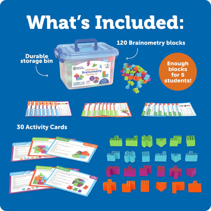 Learning Resources STEM Explorers Brainometry Classroom Set, Kids Games, Puzzles, Sensory Toys, Classroom Must Haves, Montessori Toys, 3D Puzzle, Brain Games, Math Manipulatives, Puzzles for Kids