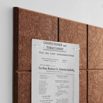 TSJOFFICE Large Cork Board for Wall - 48" x 36" Bulletin Board with 50 Pushpins for Office Decor, Pin Board 12 Pack Felt Wall Tiles with Safe Removable Adhesive Tabs, Corkboard for Home Office - Red