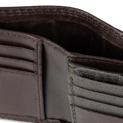 Dickies Men's RFID Everyday Leather Bifold Chain Wallet, Brown, One Size