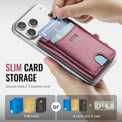 travelock for Magsafe RFID Anti-Theft Phone Wallet, Magnetic Desktop Phone Stand, Ultra-Thin Business Travel Leather Textured Card Holder, for All iPhones, Samsung, Galaxy Phones and Phone Cases.