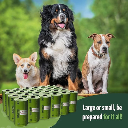 Reli. Biodegradable Dog Poop Bags w/Holder (360 Count - 24 Rolls) | 9x13" Large Dog Bags for Poop w/Dispenser | Green Eco-Friendly | Oxobiodegradable Pet Waste Disposal Refills (Unscented) (Pack of 2)