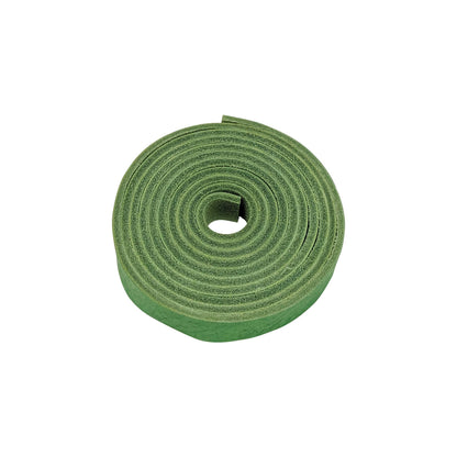 TOFL 3/4" Wide Leather Strap | Leather Strips for Crafts, Jewelry, & Furniture Projects | 72" (6 Feet) Long x 3/4" Wide x 1/8" Thick (7-8oz) | Leaf Green