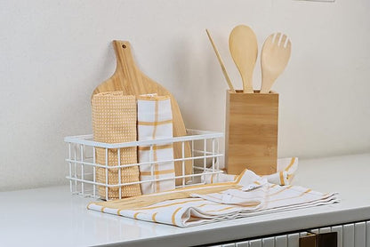 LANE LINEN Kitchen Towels Set of 12-100% Cotton, Quick-Drying 18” x 28”