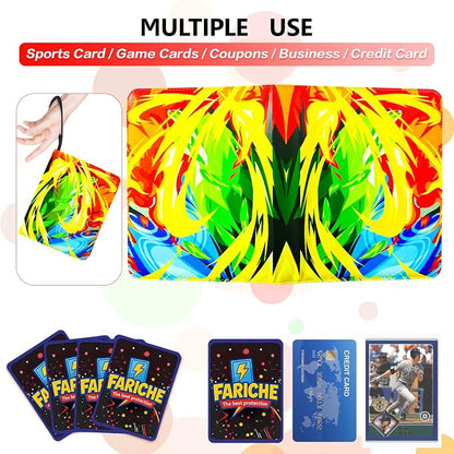 Trading Card Binder for TCG Cards, 9-Pocket Portable Card Collector Ablum Holder Book Fits 900 Cards with 50 Removable Sleeve, Waterproof Card Binder Display Storage Carrying Cases for TCG-Storm