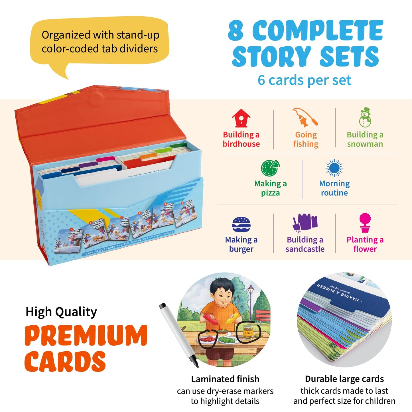 SPARK INNOVATIONS Sequencing Cards, Speech Therapy, Autism Therapy, SEL, Problem Solving, Social Skills, Picture Cards, ESL, English Language Learners (Set 2)