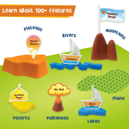 Imagimake Mapology Physical Features | World Map for Kids | 3D Puzzles for Ages 8-10 | Educational Toys for Kids 8-12 | Gifts for Boys & Girls 8-12 | Building Toys Gift for Birthday and Summer