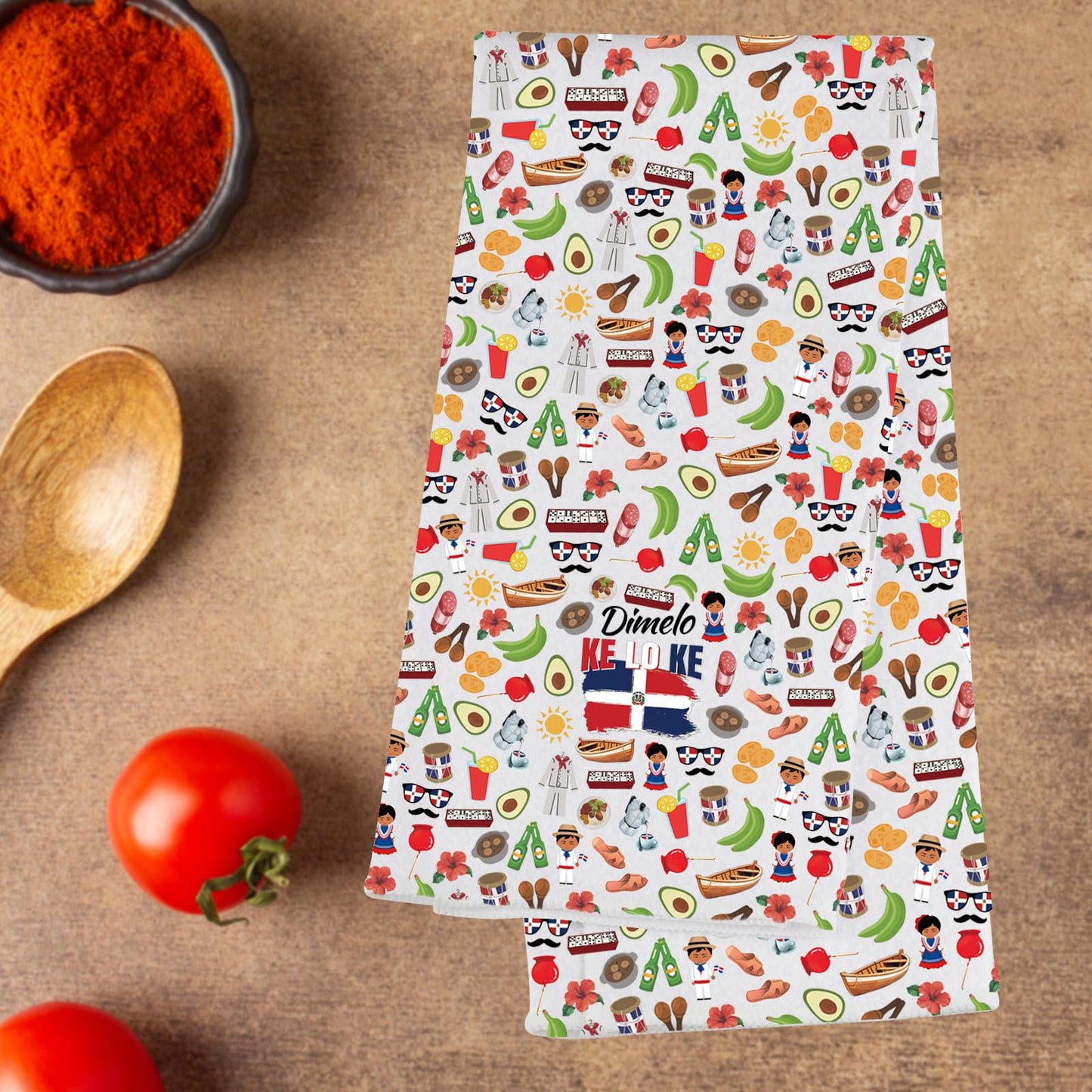 G2TUP Dominican Republic Towels Dominican Ssouvenir Gifts Dominicans Kitchen Towels Dominicans Travel Gifts Dimelo Ke Lo Ke Towel (Ke Lo Ke kt)