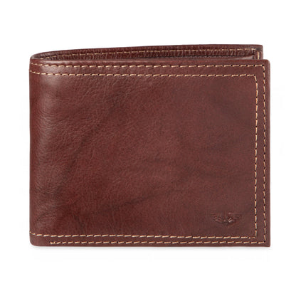 Dockers Men's Rfid Blocking Extra Capacity Leather Bifold Wallet, Brown, One Size