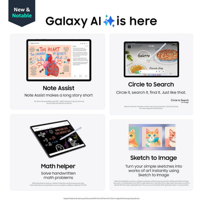 Samsung Galaxy Tab S10+ Plus 12.4” 256GB Android Tablet, Galaxy AI Tools, Circle to Search, AMOLED 2X Display, Long Battery Life, Durable Design, S Pen for Note-Taking, US Version, Moonstone Gray