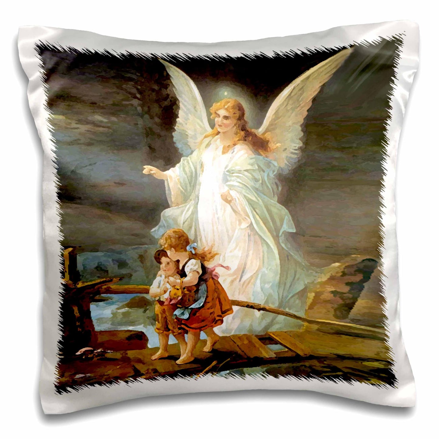 3dRose pc_4668_1 Guardian Angel-Pillow Case, 16 by 16"