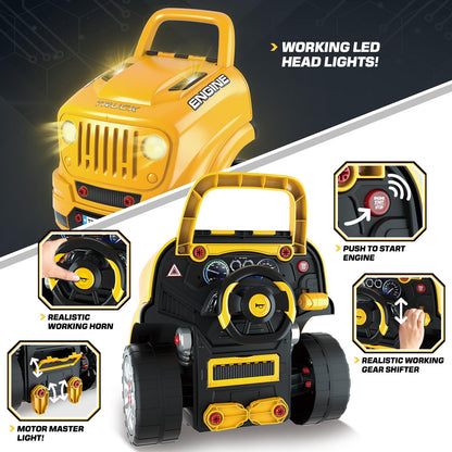 SpringFlower Toys Gifts for 3 4 5 6 7 8 Years Old Boys, Large Truck Engine, Mechanic Repair Set for Kids, Big Truck Builder Kit, Take Apart Motor Vehicle Play Car Service Station, for Kids