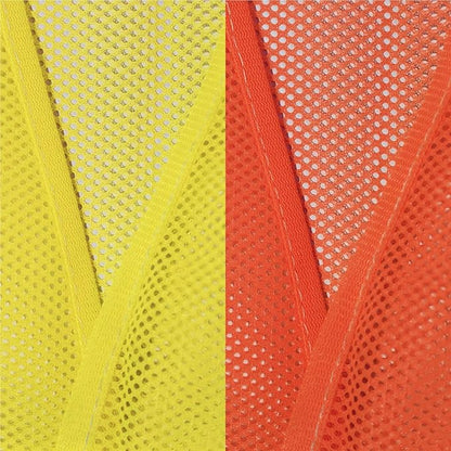 PeerBasics Safety Vests 5 Pack - Orange Reflective High Visibility, Men Women