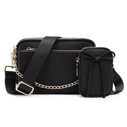 UTO Small Crossbody Bags for Women 3 in 1 Trendy Belt Purse Fashion Designer Mini Cute Sling Fanny Chest Pack