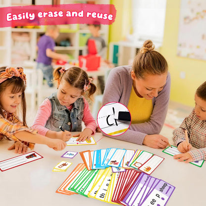 LilLaufy Phonics Games Flash Cards for Kids, Sight Word Spelling Games, Digraphs and Blends flashcards, Speech Therapy Toys for Toddlers, Learn to Read, Preschool Kindergarten Learning Activities