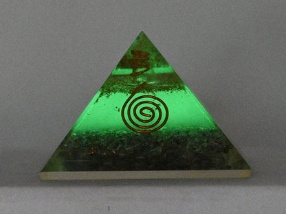 Amazing Gemstone Large Orgone Pyramid | Glow in Dark Iolite Pyramid Crystal | Orgonite Pyramid | Organ Pyramids Positive Energy Healing