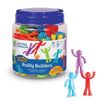 Learning Resources Buddy Builders, Fine Motor, Hand Eye Coordination Toy, 32 Pieces, Ages 3+