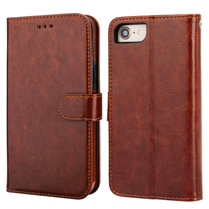 Bocasal for iPhone SE (2022)/SE (2020)/8/7 Wallet Case with Card Holder PU Leather Magnetic Detachable Kickstand Shockproof Wrist Strap Removable Flip Cover for iPhone 7/8/SE2/SE3 4.7 inch (Brown)