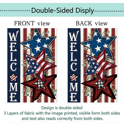Seasonal Garden Flags Set of 12 Double Sided 12x18 Inch, Small Yard Flags for Outside, Spring Summer Fall Winter & Holiday Outdoor Decor, 4th of July Halloween Christmas Decorations for All Seasons