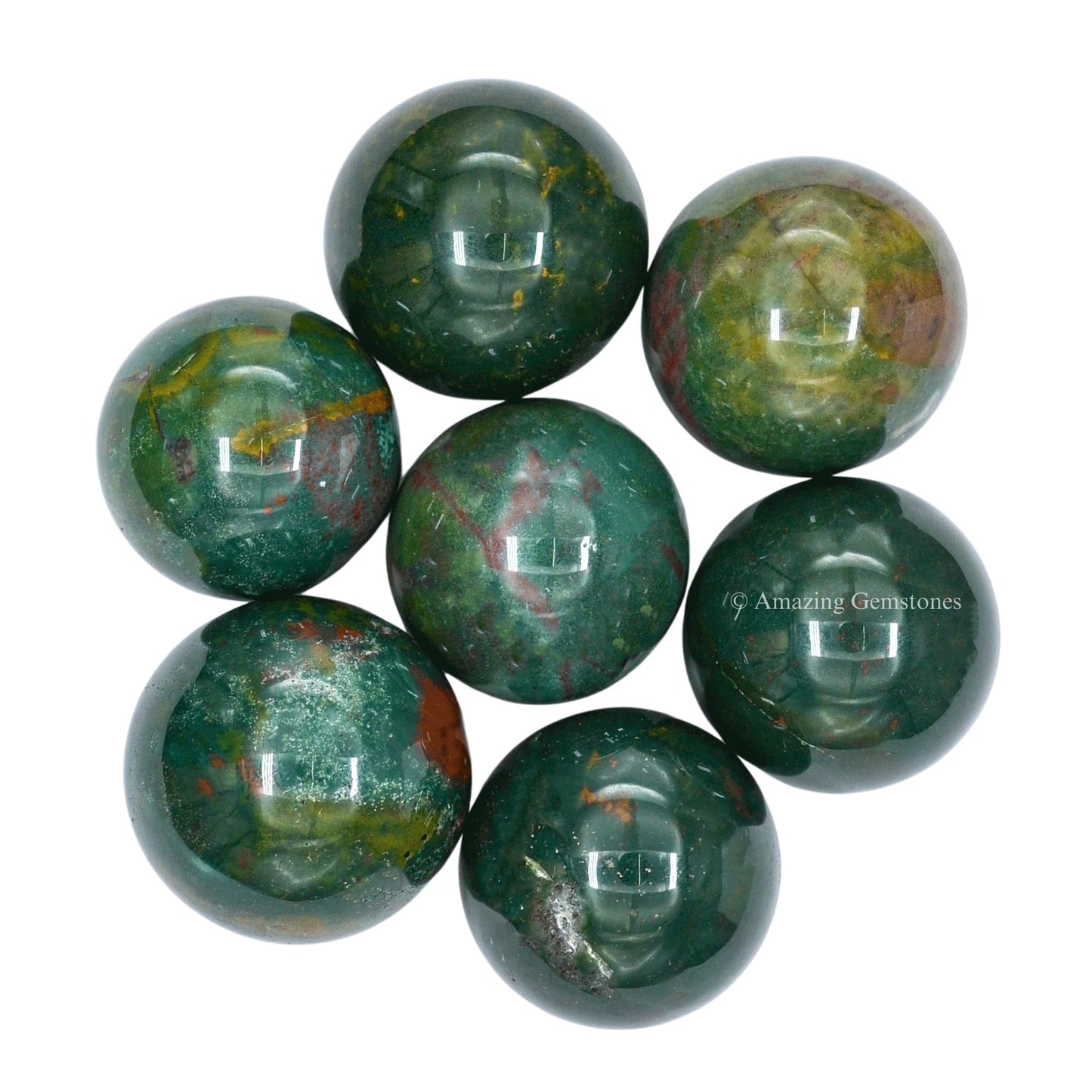 Amazing Gemstone Bloodstone Crystal Ball - 1" Inches Crystal Sphere Meditation Balls for Witchcraft and Decorative Balls - Crystals and Healing Stones Beginners Gift (Pack of 1)