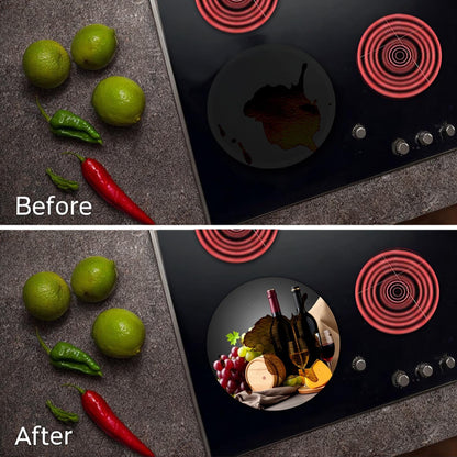 Autumn Pumkin Art Electric Stove Burner Covers,4 Pcs Halloween Pumkin,Sunflowers Stove Burner Covers,Thankgiving Stove Burner Cover,8 Inch and 10 Inch, Fall Metal Cooktop Home kitchen Decorative