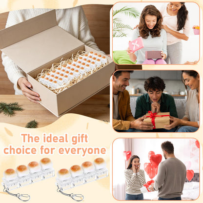 12 Pcs Keyboard Fidget Stress Relief Fidget Clicker Keyboards Set Caramel Bread Keyboard Decompression Button Stress Relief Gifts for Adults to Relieve Stresses Pass Time Party Favors