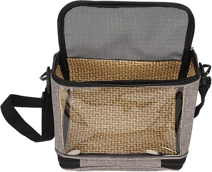 Bird Carrier Bag,Transparent Portable Lightweight Breathable Travel Cage Bird Travel Backpack for Small Birds Green Cheek Cockatiels (Grey)