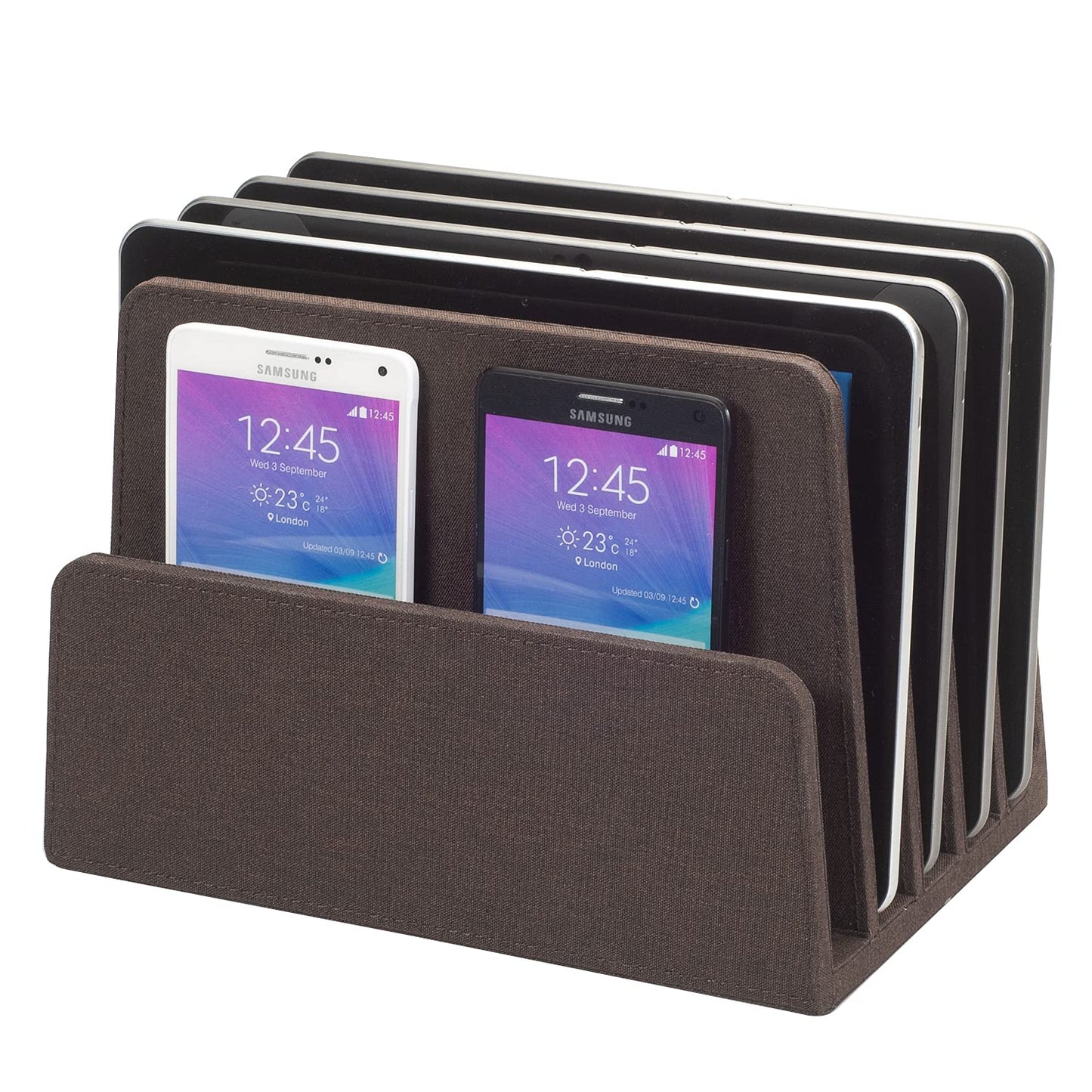 MobileVision Bamboo Device Organizer for Smartphones, Tablets and Laptops, 10 Slots