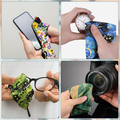 6 PCS Glasses Cleaning Cloth Eyeglass Lens Cleaning Cloth Eyeglasses Wipes