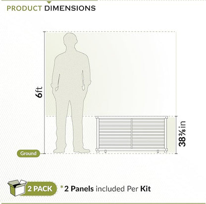 Zippity Portable Puppy Fence Kit - 22in H x 44in W (2 Panels), Charcoal Color, Freestanding Dog Playpen for Yard & Indoors, Vinyl Picket Outdoor Fence, ZP19073