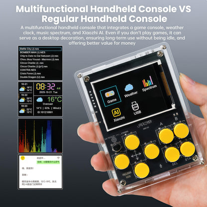 DIY Soldering Project AI Chatbot Game Console Kit Electronic Soldering Kit with Classic Game Weather Clock Music Spectrum