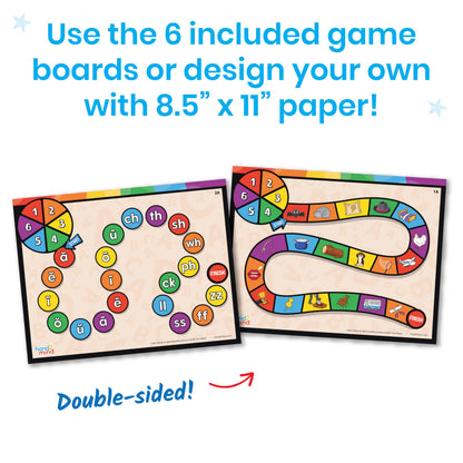 hand2mind Little Minds at Work Game Tray Set by Tara West, Includes Reading & Math Preschool Learning Activities, Science of Reading Manipulatives, Math Games for Kids, Teacher Supplies for Classroom