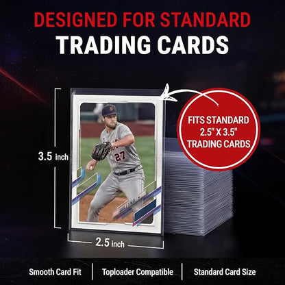 Ultra Pro - Premium Clear 100ct. Card Sleeves to Protect Sports Cards, Baseball / Football Cards, and Collectible Cards, Standard Size