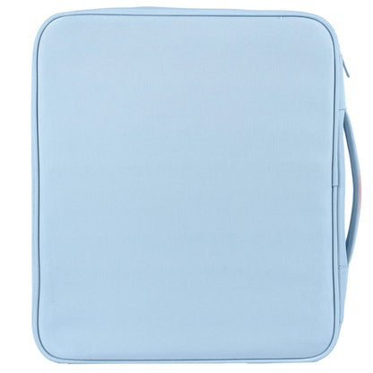 Sooez Zipper Binder Bag, 1.5 Inch Binders 3 Ring O-Ring, 5-Tab Dividers Expanding File Folder, 500-Sheet Capacity Three Ring Binder, Cute Organizer Storage for Student School Classroom Supplies, Blue