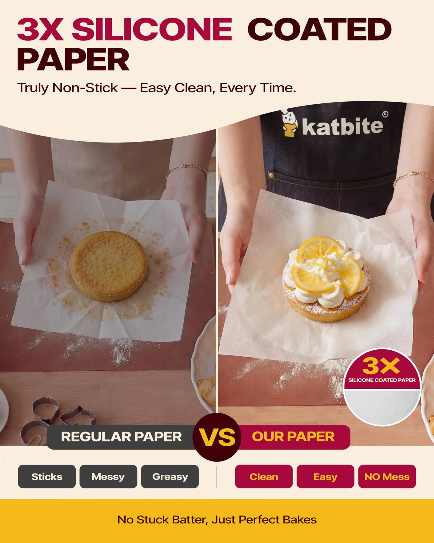 Katbite Tulip Cupcake Liners Holders 200PCS, Muffin Baking Cups, Cupcake Wrapper for Party, Wedding, Birthday, Christmas