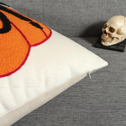LUOYEHK Halloween Pillow Covers 18x18 Set of 2 Boo Embroidery Throw Pillow Covers Farmhouse Halloween Home Decor Cushion Covers for Couch Sofa Bed