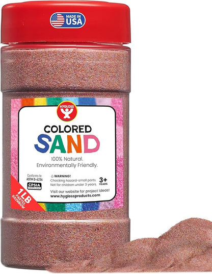 Hygloss Colored Sand for Crafts – 1 lb Bottle, Pastel Rainbow – Vibrant Colorful Fine Sensory Play Sand Art Kits for Kids – Classroom Activities for Children 3 4 5 6 7 8 9 10 11 12 – Safe for Ages 3+