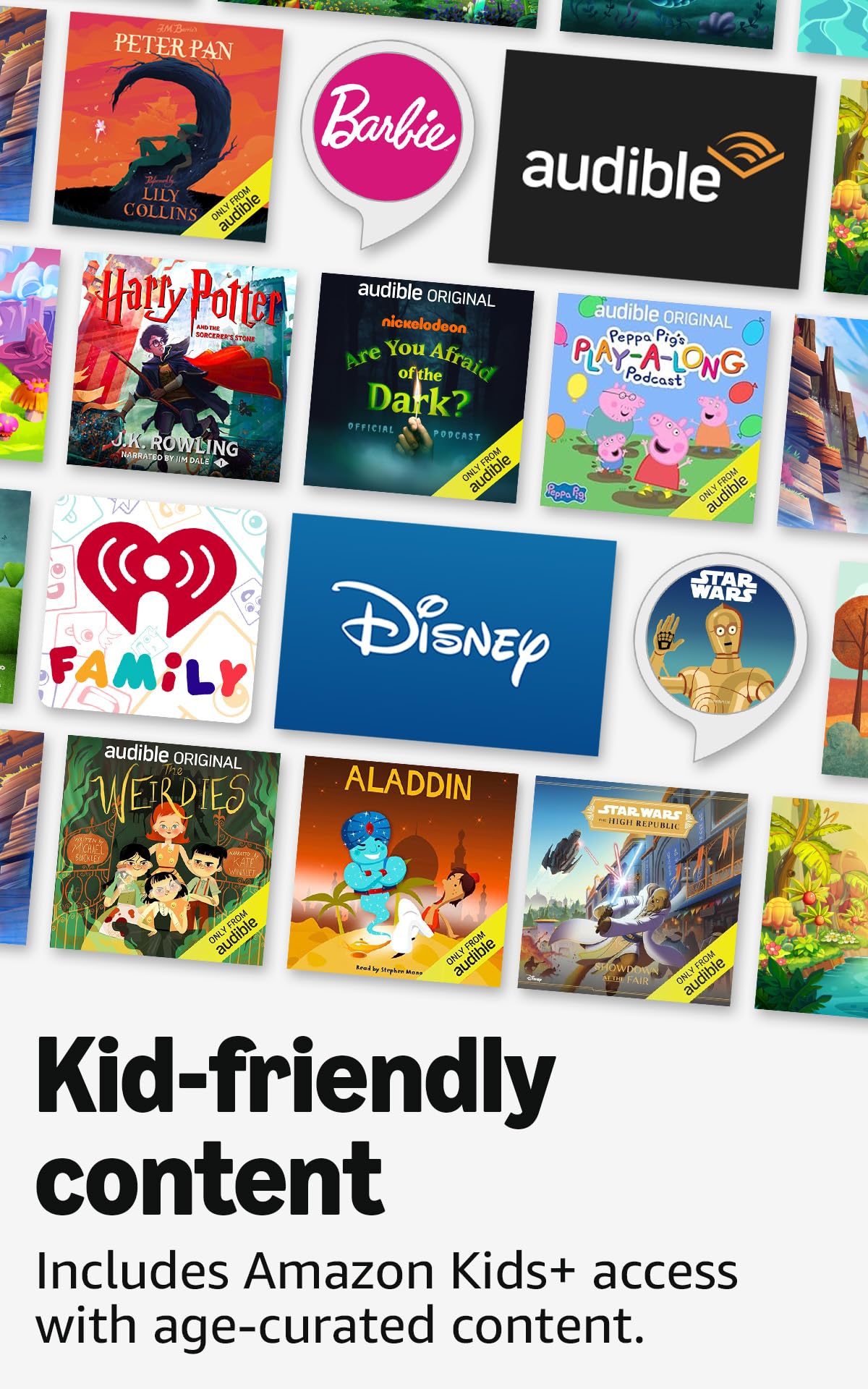 Amazon Echo Pop Kids (newest model), Enjoy age-appropriate audiobooks, interactive games and Alexa+ experiences to create and learn, Marvel's Avengers design