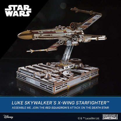 UGEARS Star Wars ™ Luke Skywalker’s X-Wing Starfighter ™ Wooden 3D Puzzles for Adults – Mechanical Wood Model Kits, Star Wars Model Kit, DIY 3D Puzzle, Hobby for Adults, Brain Teaser