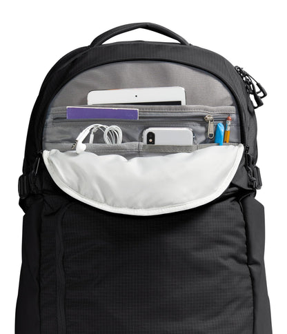 The North Face Router Everyday Laptop Backpack - Daypack, Water Repellent, Laptop Sleeve, Reflective Details, TNF Black/TNF Black-NPF, One Size