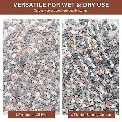 NUPICK 6 lbs Pebbles for Indoor Plants, 1/5 Inch Pea Gravel for Fish Tank, Decorative Rocks for Succulent, Natural River Stones for Vases, Cactus, Landscaping, Bird Bath, Aquarium, Mixed
