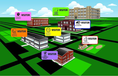 The Spoiled Office Custom Printed Visitor Sign in Book for School with 3" X 2" Peel Off Destination Carbonless Sheet w/500 Badges - Spiral Bound Log Book, Made in USA - Non-Expiring, Full Color Logo